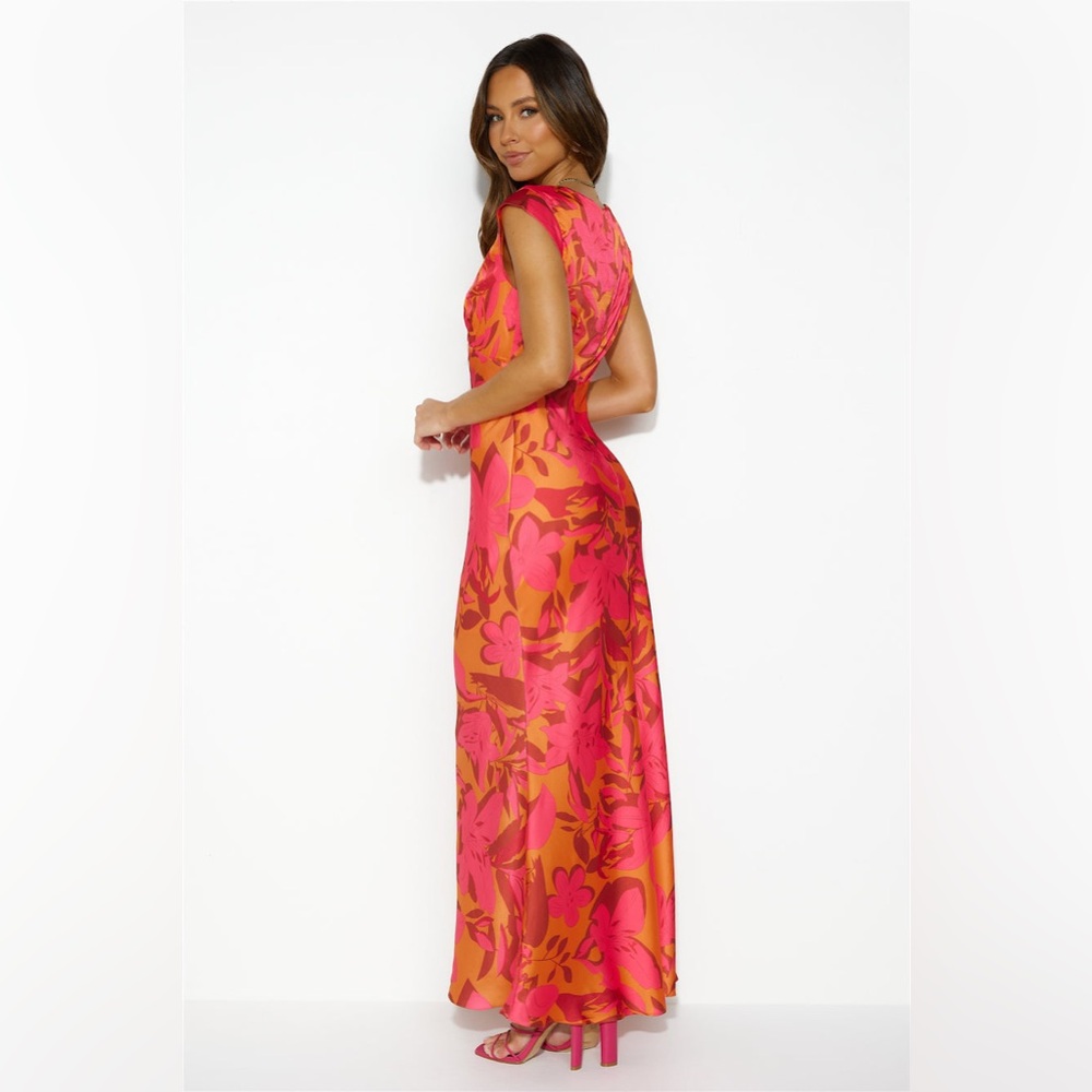 Hello Molly satin floral maxi dress nwot - Picture 3 of 6